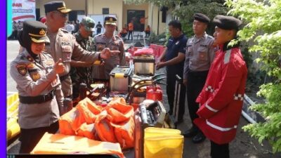 Perkuat Koordinasi dan Respons Cepat, Polres Pelabuhan Tanjung Perak Gelar Apel Siaga Bencana