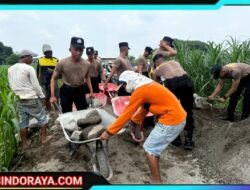 Siswa Diktukba SPN Polda Jatim Beri Manfaat Nyata, Bantu Pembangunan Akses Jalan Petani di Kediri