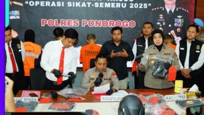 Polres Ponorogo Amankan Pasutri Diduga Jual Senpi Rakitan