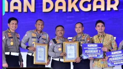Ditlantas Polda Jatim Raih Penghargaan Juara II Zona A dari Korlantas Polri Atas Keaktifan Program Polantas Menyapa