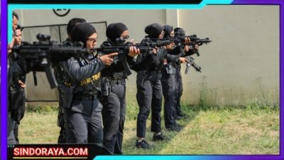 HUT Brimob ke 80, Polwan Polda Jatim Tampilkan Srikandi Challenge Penuh Adrenalin