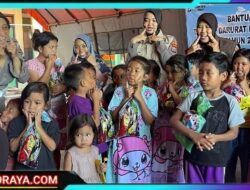 Polres Lumajang Dampingi Anak-anak Pengungsi Semeru: Beri Hiburan dan Pulihkan Trauma