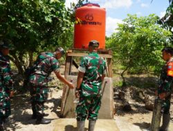 Tim Wasev TMMD Tinjau Penampungan Air Sumur Bor Hasil Program TMMD ke-126 Kodim 1208/Sambas