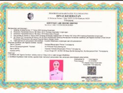 SPPG Polres Tulungagung menjadi SPPG Pertama yang Meraih Sertifikat Laik Higiene Sanitasi (SLHS) dalam Penyelenggaraan Program Makan Bergizi Gratis (MBG) di Kab. Tulungagung