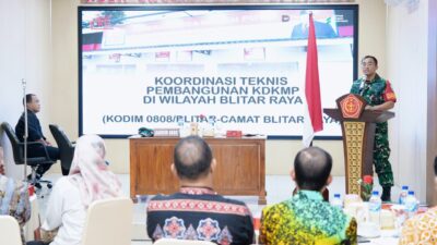 Dandim 0808/Blitar Pimpin Rakor Teknis Pembangunan Koperasi Desa/Kelurahan Merah Putih (KDKMP) Di Wilayah Blitar Raya