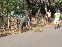 Kerja Bakti Babinsa Tanjungsari dan Warga Wujudkan Lingkungan Bersih, Di Josenan