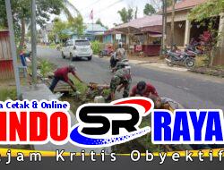 Musim Hujan Tiba, Babinsa dan Warga Pandawan Normalisasi Drainase Desa