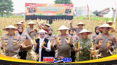 Polda Jatim Gelar Panen Raya Jagung Serentak Kuartal IV di Sidoarjo