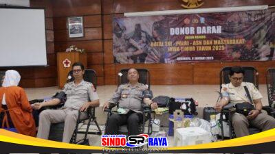 Panitia Natal TNI dan Polri Gelar Bakti Sosial Donor Darah di PMI Surabaya