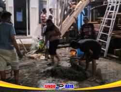 Gotong Royong Warga Sidonipah, Musholla Mbah Buyut Bronto Lanjut Pengecoran Lantai Satu