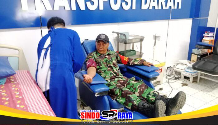 Babinsa Koramil 1002-06/Barabai Donorkan Darah untuk Warga Binaan di RSUD Damanhuri