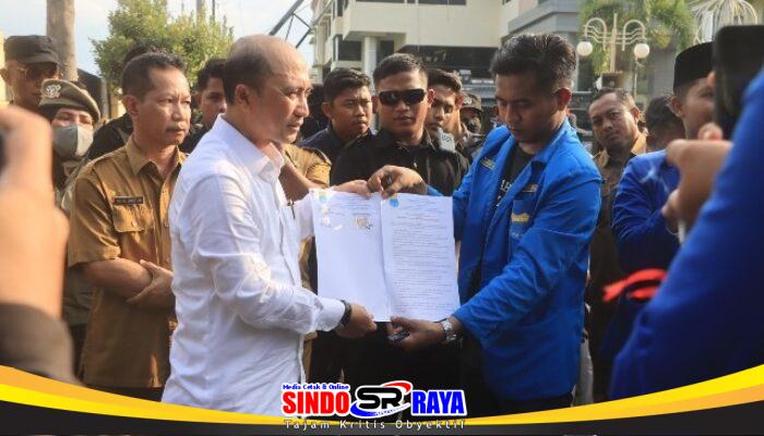 Humanis, Polres Probolinggo Beri Layanan Aksi Damai PC PMII