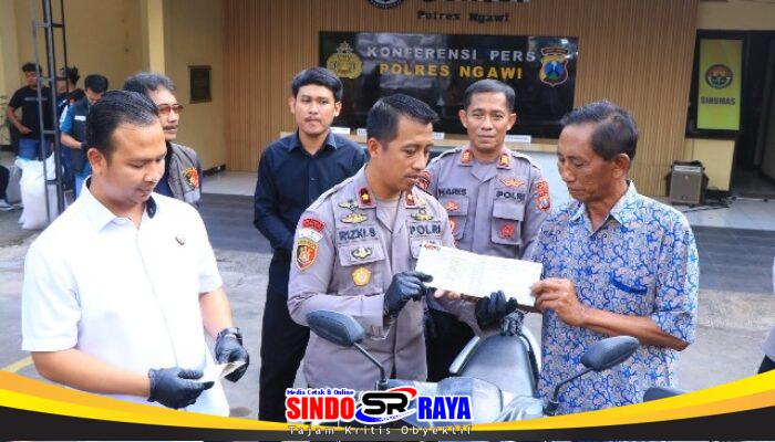 Polres Ngawi Tuai Apresiasi, Ungkap Curanmor dan Kembalikan Motor ke Pemiliknya Gratis