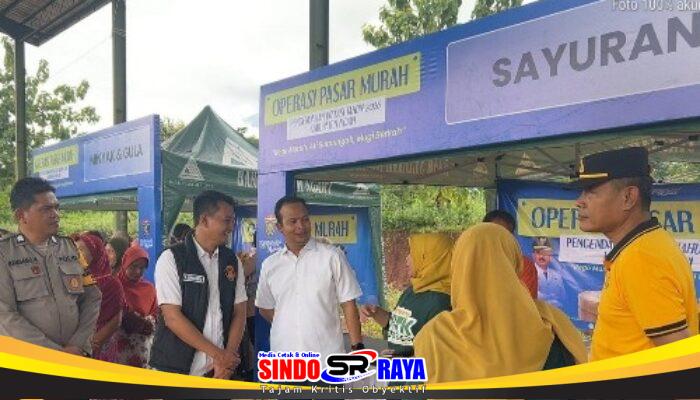 Sinergi Polres Ngawi Dengan Pemkab Beri Pendampingan Operasi Pasar Murah