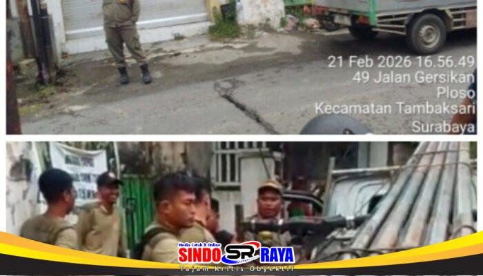 Satpol PP Hentikan Proyek Tiang Fiber Star di Tambaksari, Warga Protes Soal Izin