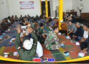 Anggota Koramil 07/Teluk Keramat Hadiri Pisah Sambut Kapolsek Galing