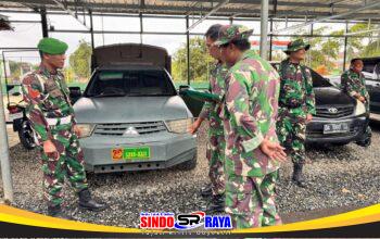 Pasi Intel Kodim 1009/Tanah Laut Pimpin Pengecekan Kendaraan Dinas, Tekankan Disiplin dan Perawatan Berkala