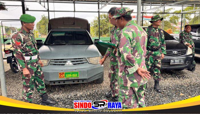 Pasi Intel Kodim 1009/Tanah Laut Pimpin Pengecekan Kendaraan Dinas, Tekankan Disiplin dan Perawatan Berkala