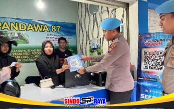 Sipropam Polres Bangkalan Sosialisasi QR Code Dumas Online di Terminal