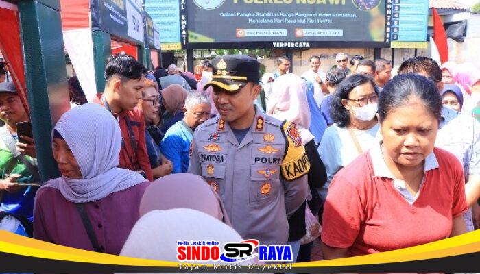 Polres Ngawi Gelar Pasar Murah Masyarakat Sumringah