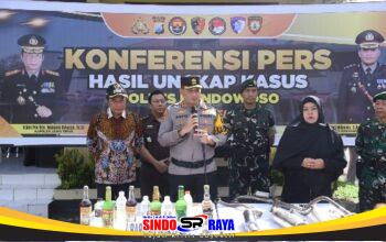 Polres Bondowoso Musnahkan Ribuan Miras dan Puluhan Knalpot Brong