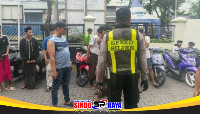 Polres Pelabuhan Tanjung Perak Amankan 15 Motor saat Penertiban Balap Liar di Jalan HM Noer Surabaya