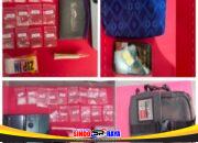 Barang bukti sabu belasan gram dan alat hisap hasil tangkapan Polres Pasuruan.