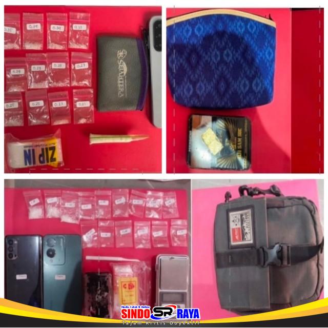 Barang bukti sabu belasan gram dan alat hisap hasil tangkapan Polres Pasuruan.