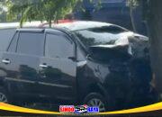 mobil travel tabrak pohon di akses Suramadu Bangkalan diduga akibat microsleep hingga menyebabkan korban luka
