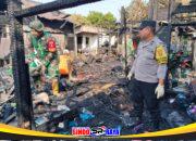Empat Rumah Hangus, Aparat dan Relawan Lakukan Pembersihan Puing