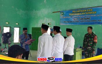Tingkatkan Sinergi Dengan Pemerintahan Desa, Koptu Irwan Hadir Dalam Pelantikan Perangkat Desa Binaannya