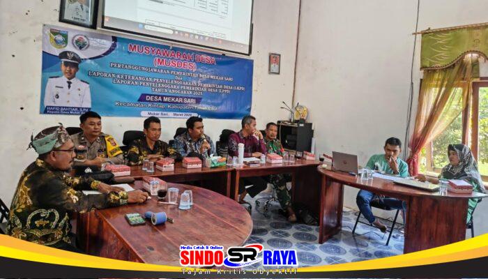 Sebagai Wujud Dukungan Transparansi Pemerintahan Desa, Babinsa Kodim 1009/Tla Hadiri Musyawarah Desa Binaan