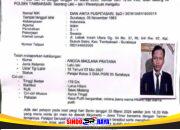 Surat laporan polisi kehilangan Angga Maulana, pelajar kelas 3 SMA PGRI 03 Surabaya yang hilang 6 hari usai pergi ke Mojokerto