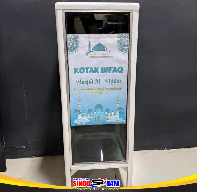 Kotak amal Masjid Al-Ikhlas Grand Symphony Paberasan Sumenep yang menjadi barang bukti kasus pencurian kotak amal masjid Sumenep
