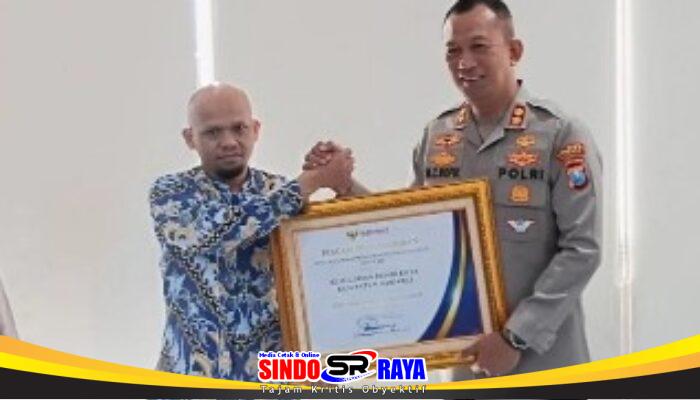 Polresta Sidoarjo Raih Penghargaan Pelayanan Sangat Baik dari Ombudsman RI