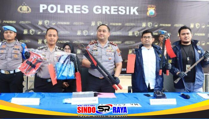Polres Gresik Amankan Komplotan Residivis Pencuri Kabel PLN Lintas Daerah