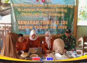 Karya Bhakti Kesehatan Koramil 0811/20 Grabagan Semarakkan TMMD ke-128 Kodim Tuban, Ajak Warga Tetap Sehat