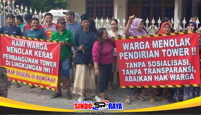Tower BTS Pagerwojo Diprotes, Warga Tuding Pemdes Tebang Pilih Kompensasi dan Tak Transparan PBG