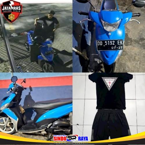 Polres Tanjung Perak mengamankan sepeda motor dan pakaian pelaku pencurian tutup tandon air di Perak Timur Surabaya