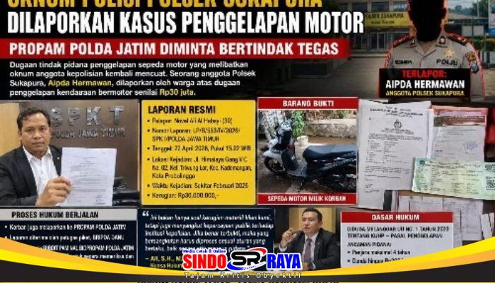 Korban Dugaan Penggelapan Motor Laporkan Oknum Polisi Sukapura ke Propam Polda Jatim