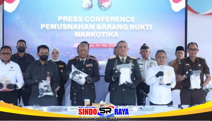 Polda Jatim Musnahkan 22,22 Kg Kokain, Tegaskan Komitmen Berantas Narkoba
