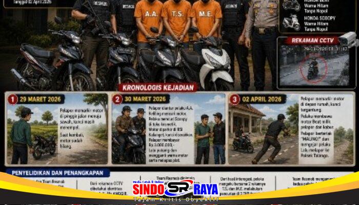 Polres Sumenep Ungkap Curanmor di 3 TKP, Tiga Pelaku Diringkus Berkat CCTV