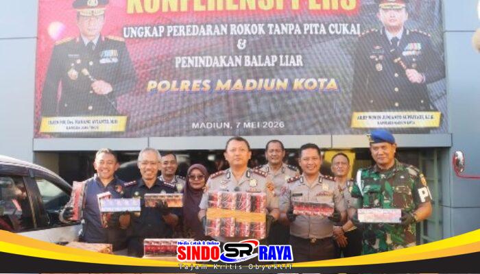 Polres Madiun Kota Gagalkan Pengiriman 3,1 juta Batang Rokok Ilegal Lintas Provinsi