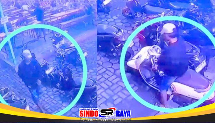 Motor Scoopy Hilang di Warkop Kenjeran, Aksi Pelaku Curanmor Terekam CCTV
