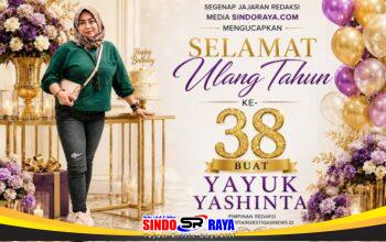 Ucapan selamat ulang tahun ke-38 untuk Yayuk Yashinta, Pimpinan Redaksi Beritainvestigasinews.id, dari jajaran redaksi Sindoraya.com.