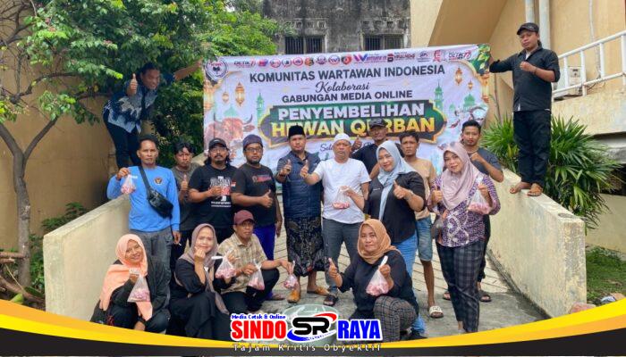 Momentum Iduladha 1447 H, KWI dan Gabungan Media Online Sembelih Dua Kambing
