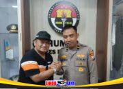 Abah Samsul Arifin dan IPDA Agung Intama memperkuat sinergi KWI dan Polres Bangkalan melalui silaturahmi.