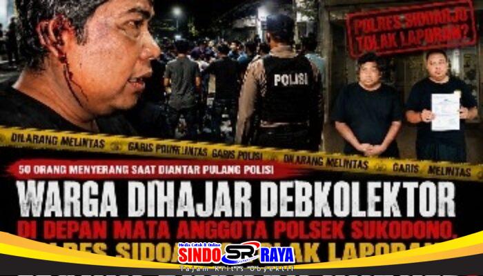Warga Dihajar Debt Collector di Depan Mata Anggota Polsek Sukodono, Korban Mengaku Laporannya Ditolak Polresta Sidoarjo, Masih Adakah Hukum ?