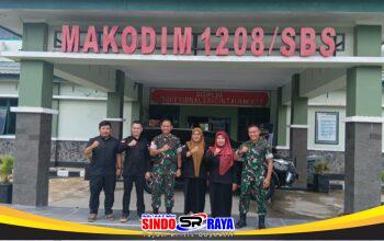 Perkuat Kordinasi Dan Sinergi, Kodim 1208/Sambas Terima Kunjungan Kerja Bawaslu Kabupaten Sambas