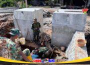 Angkur Box Mengeras Sempurna, Personel Kodim 1009/Tanah Laut Lanjutkan Pemasangan Main Rope Bawah